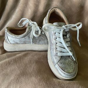 Corkys footwear silver metallic sneakers